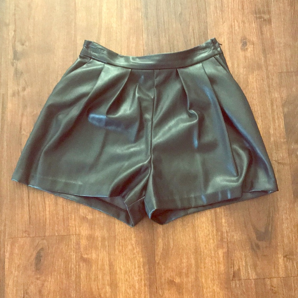 Leather shorts